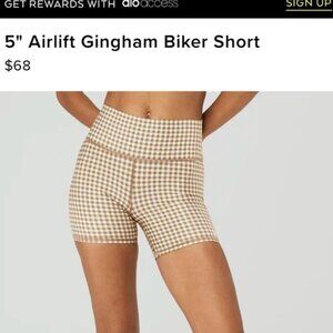 ISO Alo Yoga Gingham Biker shorts